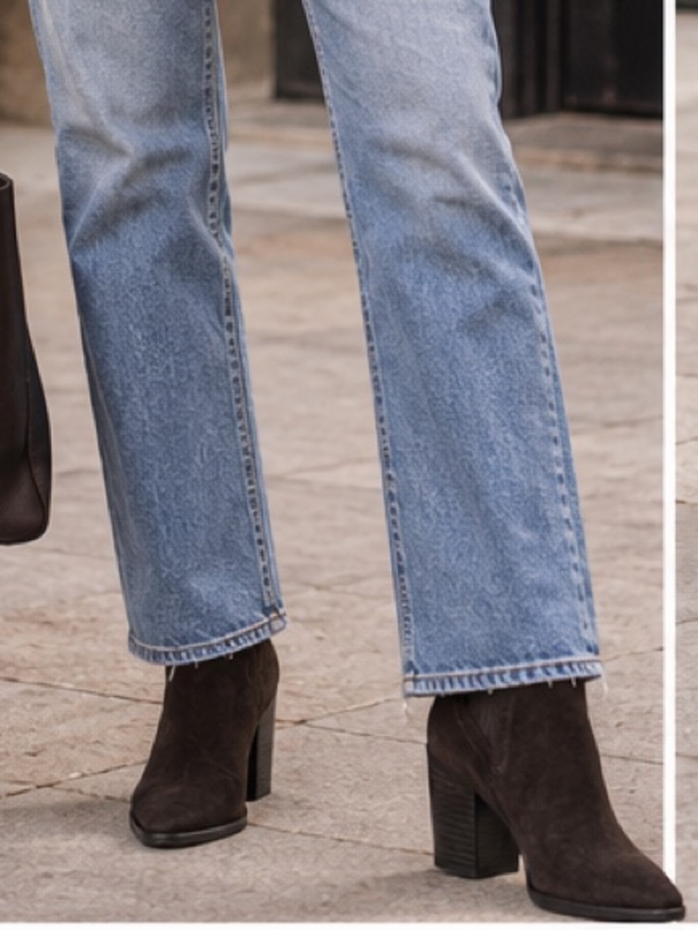 Dolce Vita Dark Brown Suede Ankle Booties with Block Heel